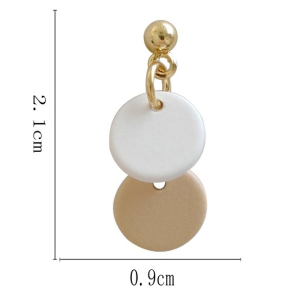 Duo Circles Drop Earrings - Picture 10 of 11